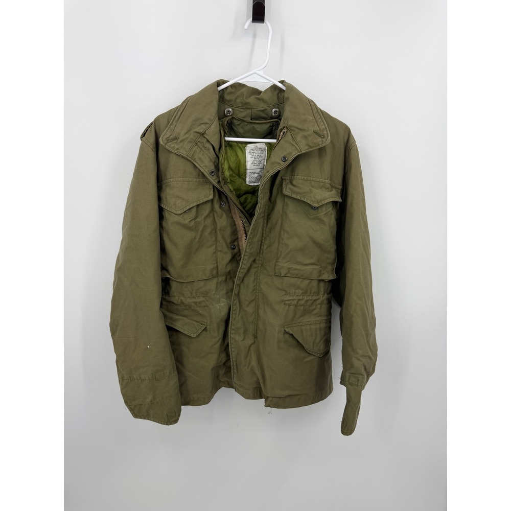 Alpha Industries M-65 Field Jacket Men XS Green OG-107 Military Coat With Liner